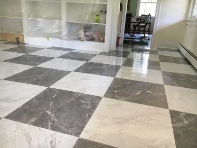 Completed Faux Marble